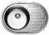 Мойка для кухни из нержавеющей стали KAISER 570х450х180х0,8mm врезная ЛЕВАЯ (ХРОМ) - картинка 1