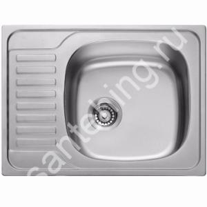 Мойка для кухни из нержавеющей стали KAISER ф650х500х180х0,8 mm врезная ПРАВАЯ (ХРОМ)  - картинка 1
