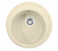 Кухонная мойка из камня (гранит) KAISER ф490*220 круглая (ПЕСОЧНЫЙ МРАМОР)