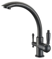 Cмеситель для кухни с краном питьевой воды KAISER Vincent 31244-5 Black