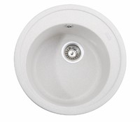 Кухонная мойка из камня (гранит) KAISER ф510*220 круглая (БЕЛЫЙ)