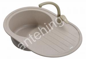 Мойка для кухни из камня (гранит) KAISER 780Х500Х220 овальная (ПЕСОЧНЫЙ МРАМОР) - картинка 1