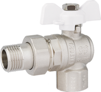 PRO FACTOR Кран Шаровый Professional с американкой УГЛОВОЙ 1"