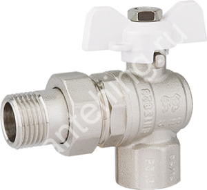 PRO FACTOR Кран Шаровый Professional с американкой УГЛОВОЙ 1