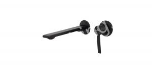 Смеситель для раковины настенный KAISER Serio 05511-9 (Чёрный матовый) - картинка 1
