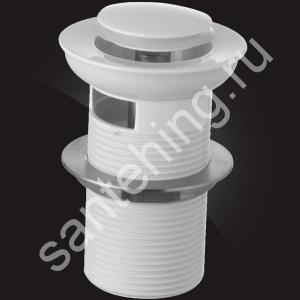 Донный клапан латунный круглый белый WBT 12-White Elghansa - картинка 1