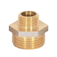 Ниппель переходной никелированная латунь 11/2" х 1" нар/нар