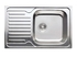 Мойка для кухни из нержавеющей стали KAISER ф780х500х180х0,8 mm врезная ПРАВАЯ (ХРОМ)  - картинка 1