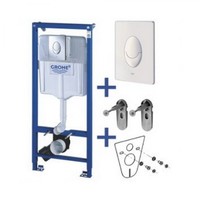 GROHE арт. 38750 001 Инсталляция в сборе 4 в 1 с овальной кнопкой