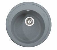 Кухонная мойка из камня (гранит) KAISER ф490*220 круглая (СЕРЫЙ МРАМОР)
