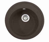 Кухонная мойка из камня (гранит) KAISER ф510*220 круглая (КОФЕЙНЫЙ МРАМОР)