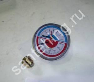 Термоманометр аксиальный 6бар, 120*С арт.259-1/2 ICMA  - картинка 1