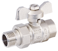 PRO FACTOR Кран Шаровый Professional с американкой 1"(ХРОМ)