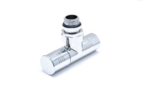 Вентиль для полотенцесушителя угловой хром 1/2" х 1/2" Г/Ш ZZ-4702