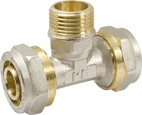 PF Тройник для м/п труб 20х3/4х20 ц/нар/ц (PF PF461)