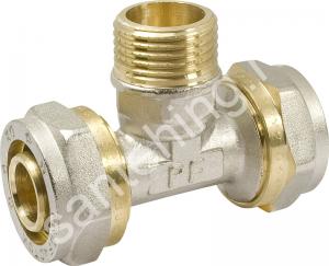 PF Тройник для м/п труб 20х3/4х20 ц/нар/ц (PF PF461) - картинка 1
