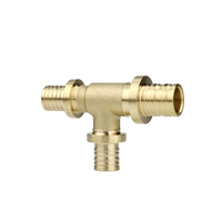 Тройник Varmega Slide-fit переходной латунный 25х16х25