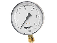 Манометр WATTS 10 бар радиальный 1/4 НАРУЖНАЯ (ВЕРТИКАЛЬНЫЙ)